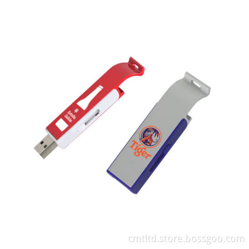 Metal Custom USB Flash Drive, Plastic Bottle Opener Style Ultral Slim Mini USB Drive